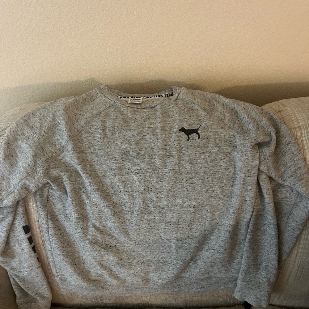 PINK Victoria's Secret Heather Gray Crewneck Sweater